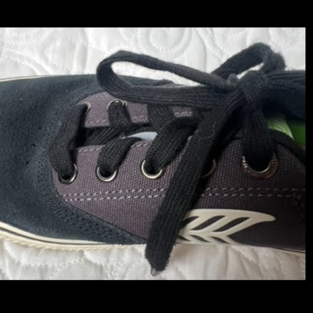 CARIUMA Naoica Tennis Blue Gray Shoe Lace Up Suede Canvas Tie Size 8.5 - Picture 8 of 16